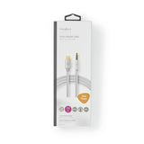 Nedis CCTB65940AL10 lydkabel 1 m USB C 3.5mm Aluminium