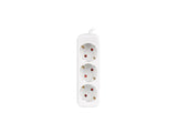 Lanberg PS0-03F-0150-W stikdåse 1,5 m 3 AC stikkontakt(er) Indendørs Hvid