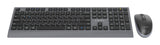 Gembird KBS-WPS-02 tastatur Mus inkluderet Hjemme/kontor RF trådløs + Bluetooth QWERTY US International, Ukrainsk, Russisk Sort