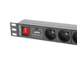 Lanberg PDU-07E-0200-IEC-BK stikdåse 2 m 7 AC stikkontakt(er) Indendørs Sort