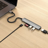 Satechi ST-P6SM interface hub USB Type-C 10000 Mbit/s Grå