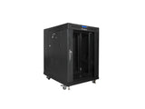 Lanberg FF01-8015-12BL stativ 15U Fritstående reol Sort
