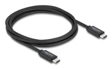 DeLOCK 81707 USB-kabel USB4 Gen 3x2 2 m USB C 40 Gbit/sek. 240 W Sort