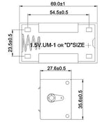 Goobay BH D 1xL Passiv holder Sort