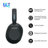 Sony WHULT900NB Headset Kabel & trådløs Opkald/musik Bluetooth Sort