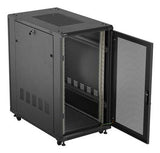 Lanberg FF01-6022-23B stativ 22U Fritstående reol Sort