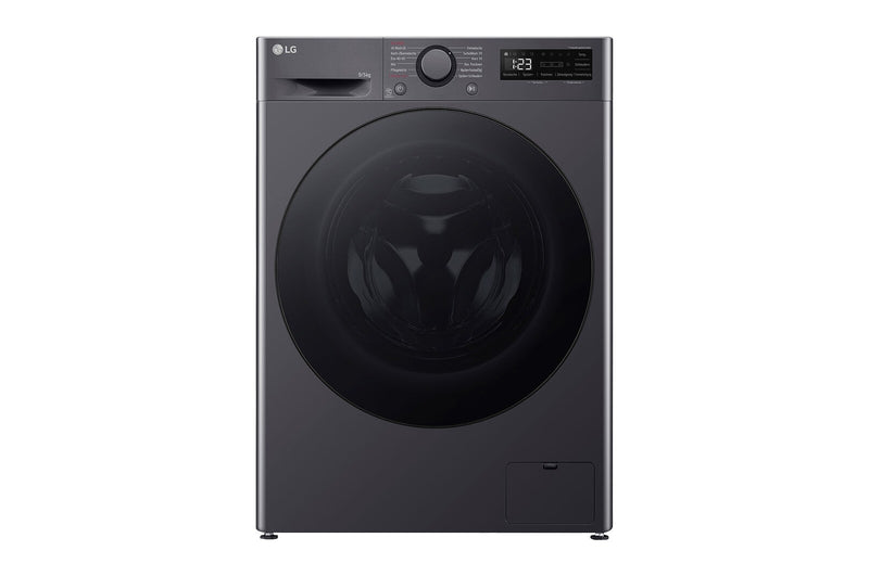 LG V5WD95SLIMB vaskemaskine - tørretumbler Fritstående Front-læsning Sort