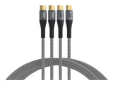 EFB Elektronik USB-CC-00005 USB-kabel USB 2.0 1 m USB C 0,48 Gbit/sek. 100 W Sort, Grå