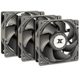 Inter-Tech 88887368 Computerkølesystem Computerkabinet Ventilator 12 cm Sort 3 stk