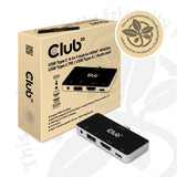 CLUB3D CSV-1591 dockingstation Docking USB 3.2 Gen 1 (3.1 Gen 1) Type-C Sort, Krom