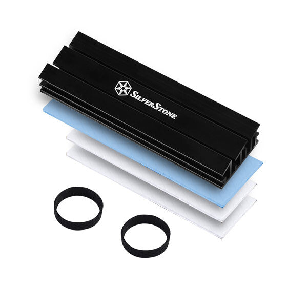 Silverstone SST-TP02-M2 Computerkølesystem Hukommelsesmodul Køleplade/køler Sort