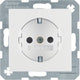 Hager 47231909 stikkontakt Type F Hvid