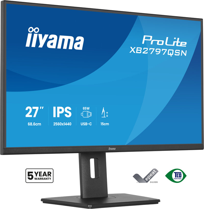iiyama ProLite XB2797QSN-B1 computerskærm 68,6 cm (27") 2560 x 1440 pixel Quad HD LCD Sort
