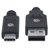 Manhattan 354974 USB-kabel USB 3.2 Gen 1 (3.1 Gen 1) 2 m USB C USB A 5 Gbit/sek. Sort