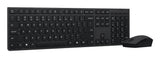 Lenovo 4X31R64316 tastatur Mus inkluderet Kontor RF trådløs + Bluetooth QWERTY US engelsk Grå