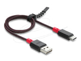 DeLOCK 81543 USB-kabel USB 2.0 2 m USB A USB C Rød, Sort