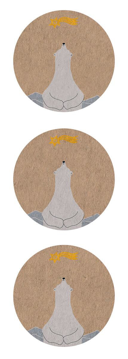Sigel CS121 dekorativt klistermærke Beige, Hvid, Gul 200 stk