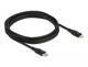 DeLOCK 86638 kabel til mobiltelefon Sort 2 m USB C Lightning