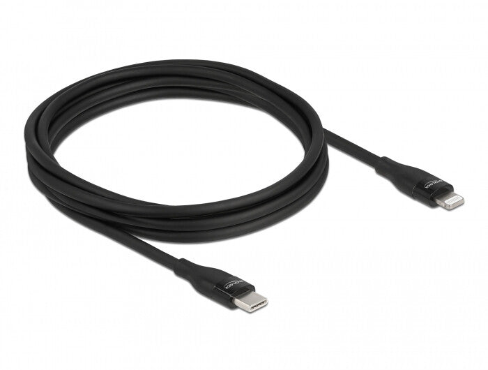 DeLOCK 86638 kabel til mobiltelefon Sort 2 m USB C Lightning