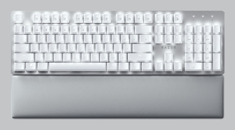 Razer Pro Type Ultra tastatur Kontor USB + RF Wireless + Bluetooth QWERTY US engelsk Sølv, Hvid