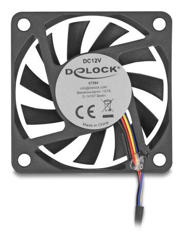 DeLOCK 67294 Computerkølesystem Computerkabinet Ventilator 6 cm Sort 1 stk