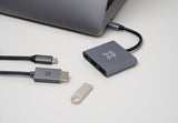 XtremeMac XWH-HUB3-13 dockingstation Ledningsført USB Type-C Sølv