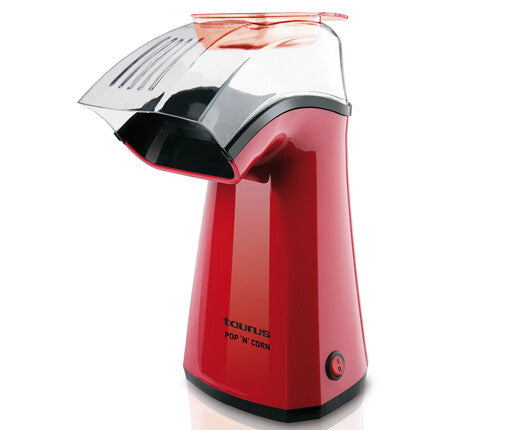 Taurus 968375000 popcornmaskine Sort, Rød, Transparent 3 min. 1100 W