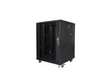 Lanberg FF01-6615-12B stativ 15U Fritstående reol Sort