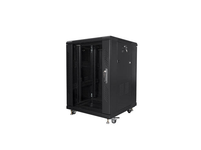 Lanberg FF01-6615-12B stativ 15U Fritstående reol Sort