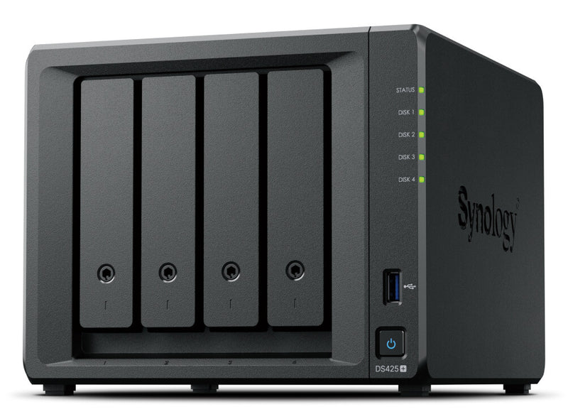 Synology DiskStation DS425+ NAS & lagringsserver Intel® Celeron® J4125 2 GB DDR4 0 TB Sort