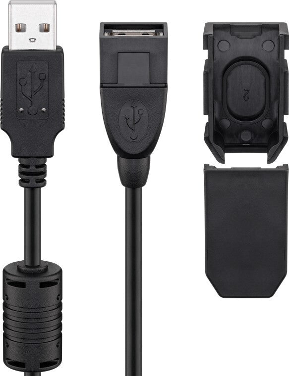 Goobay 93284 USB-kabel USB 2.0 2 m USB A 0,48 Gbit/sek. Sort