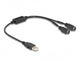 DeLOCK 61061 PS/2-kabel 0,43 m 2x 6-p Mini-DIN USB A Sort