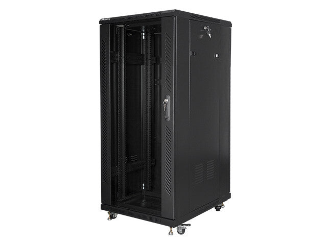Lanberg FF01-6827-12B stativ 27U Fritstående reol Sort