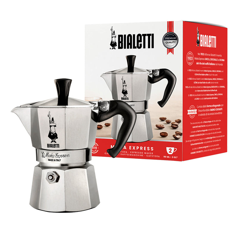Bialetti Moka Express Moka gryde Aluminium, Sort