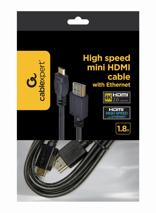 Gembird CC-HDMI4C-6 HDMI-kabel 1,8 m HDMI Type A (Standard) HDMI Type C (Mini) Sort