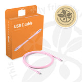 CLUB3D CAC-3002 USB-kabel USB4 Gen 2x2 2 m USB C 20 Gbit/sek. 240 W Lyserød