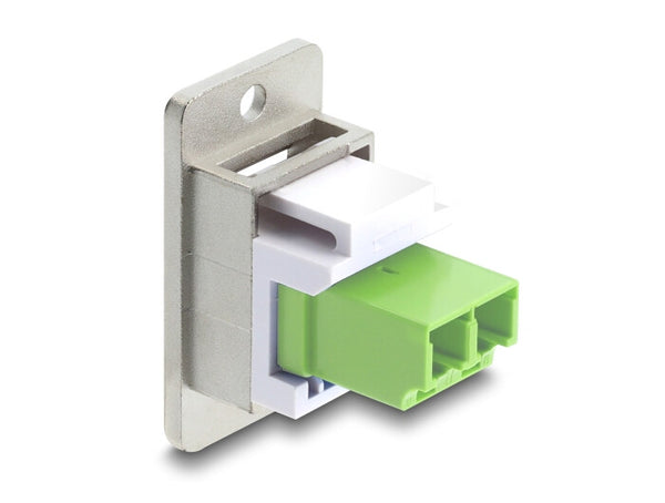 DeLOCK 91105 fiber adapter LC/LC 1 stk Hvid, Sølv, Lime