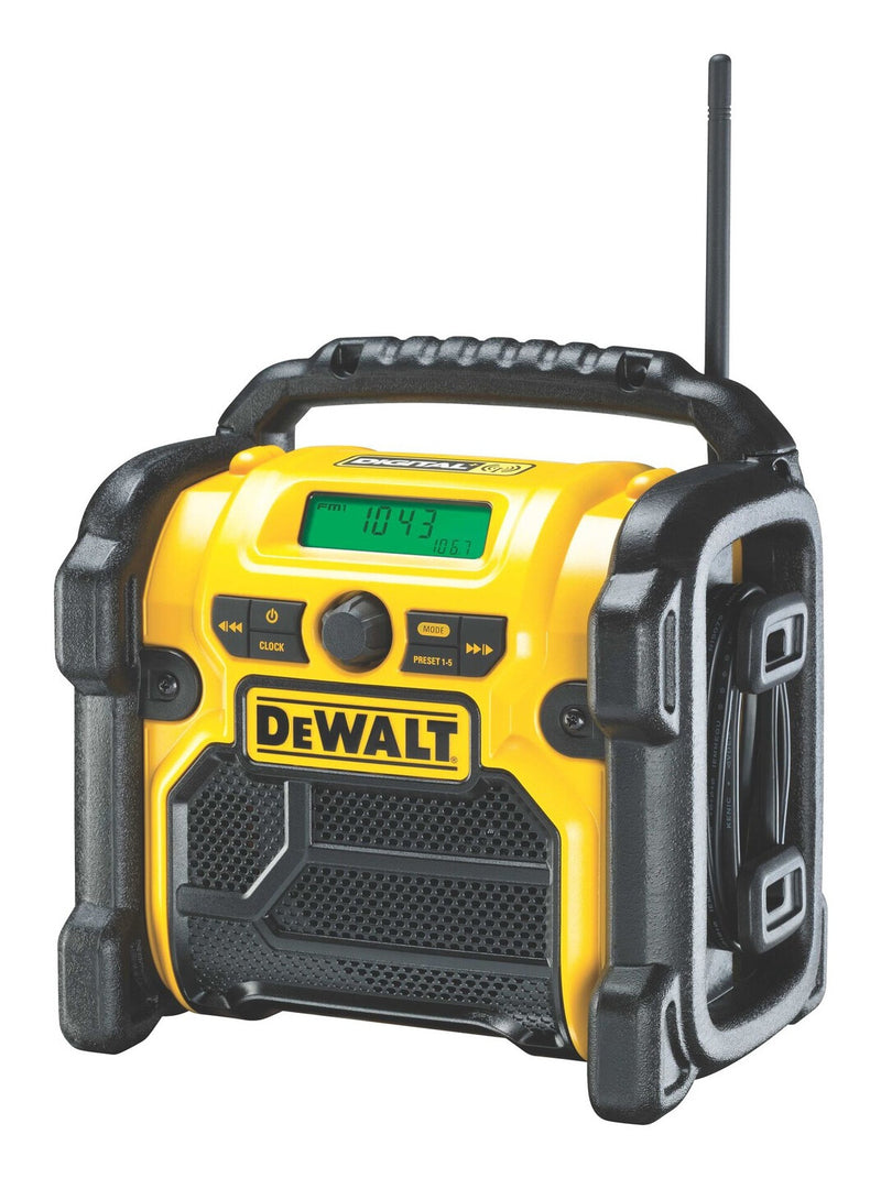 DeWALT DCR020-QW radio Bærbar Digital Sort, Gul
