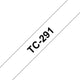 Brother TC-291 etiketbånd Sort på hvid