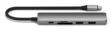 Satechi ST-P6SM interface hub USB Type-C 10000 Mbit/s Grå