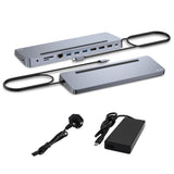 i-tec C31FLAT2PDPRO100W dockingstation Ledningsført USB 3.2 Gen 1 (3.1 Gen 1) Type-C Sølv