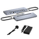 i-tec C31FLAT2PDPRO100W dockingstation Ledningsført USB 3.2 Gen 1 (3.1 Gen 1) Type-C Sølv