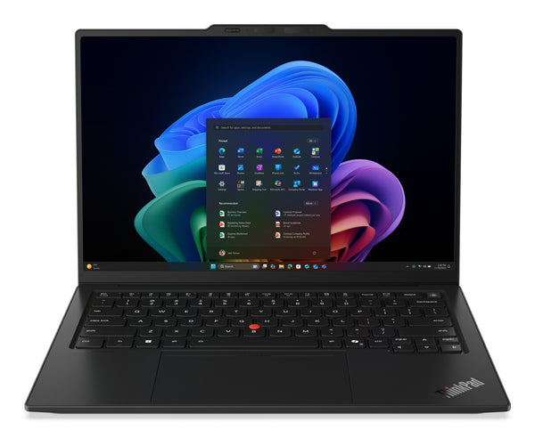 Lenovo ThinkPad X1 Carbon Gen 14 Aura Edition Copilot+ PC Intel Core Ultra 7 355 Laptop 35,6 cm (14") Berøringsskærm WUXGA 32 GB LPDDR5x-SDRAM 1 TB SSD Wi-Fi 7 (802.11be) Windows 11 Pro Tysk Sort