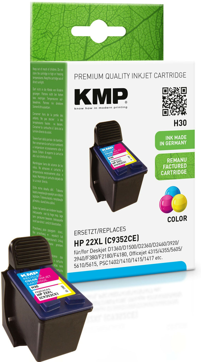 KMP H30 blækpatron 1 stk Blå, Magenta, Gul