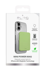 PURO Mini Power Mag Lithium polymer (LiPo) 4200 mAh Trådløs opladning Lime