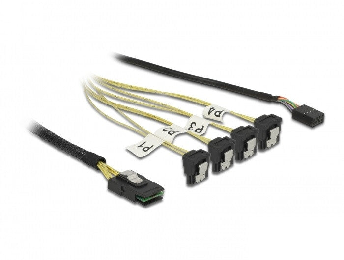 DeLOCK 85683 Serial Attached SCSI (SAS)-kabel 0,5 m 6 Gbit/sek. Sort