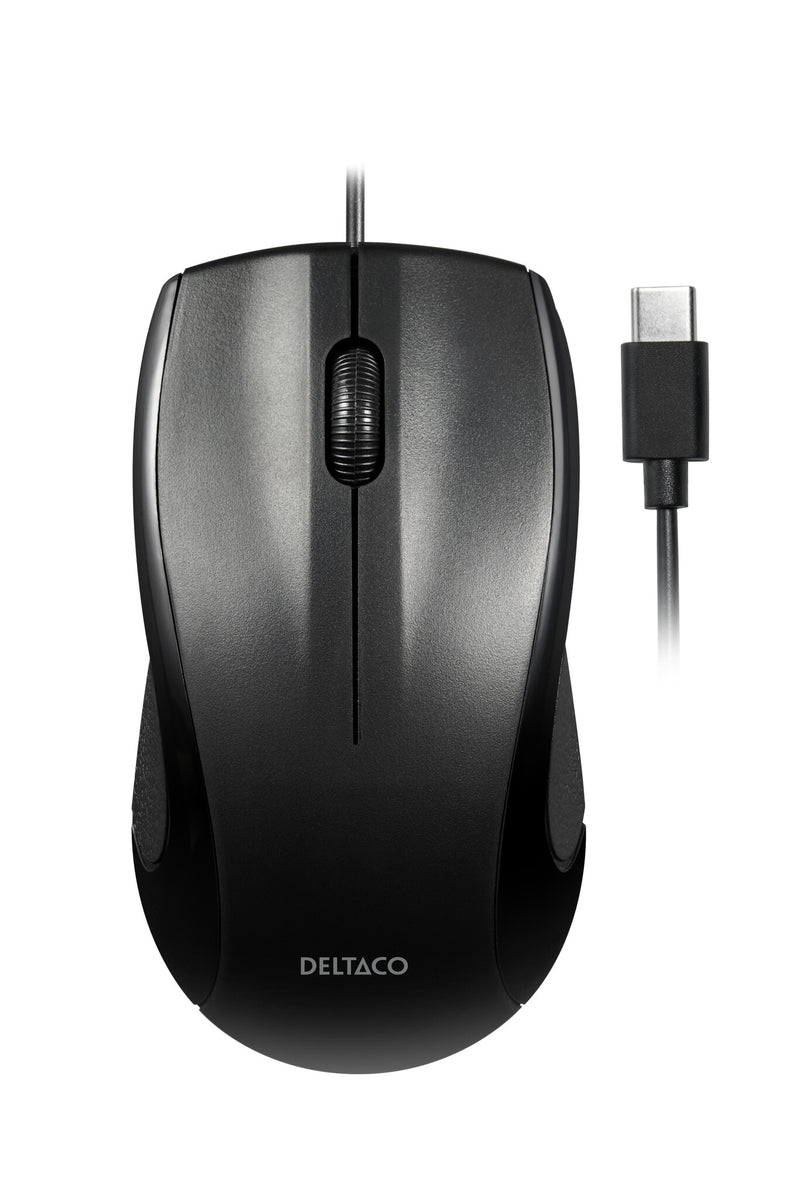Deltaco MS-711-C mus Universel Ambidextrous USB Type-C Optisk 1200 dpi