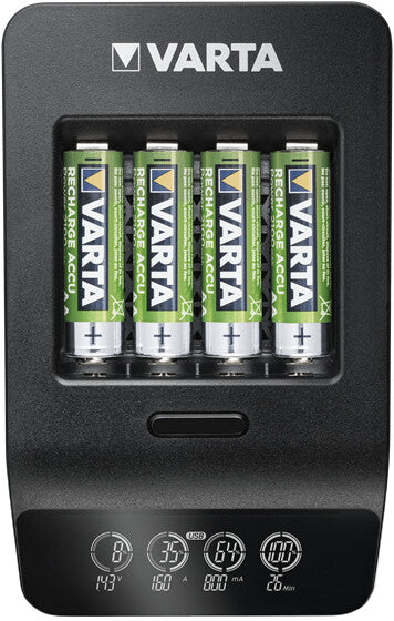 Varta LCD SMART CHARGER+ batterioplader Husholdningsbatteri Vekselstrøm