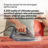 Braun TexStyle 9 0127409002 strygejern Dampstrygejern EloxalPlus soleplate 3200 W Mørkeblå