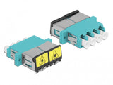 DeLOCK 86905 fiber adapter LC/LC 2 stk Turkisfarve
